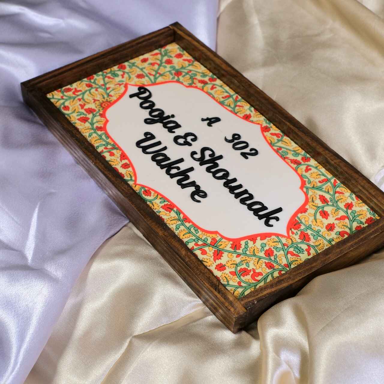 Gulzar Nameplate - Floral Bliss for a Welcoming Vibe