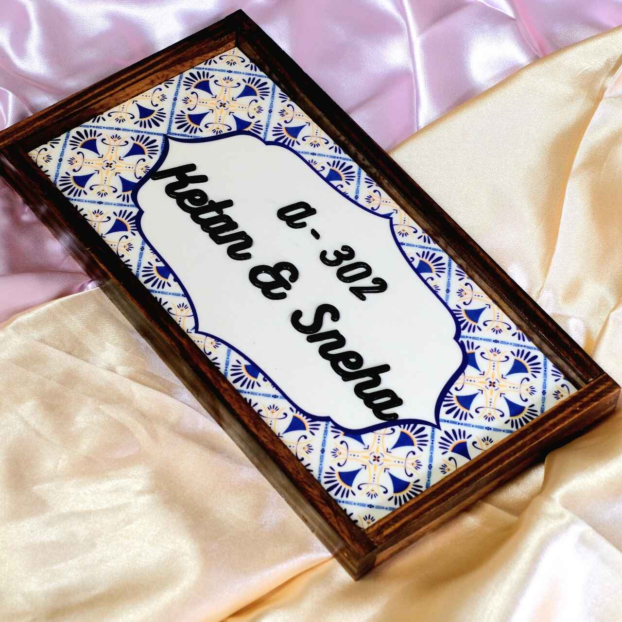 Neelam Nameplate - Blue Hues for Tranquil Spaces