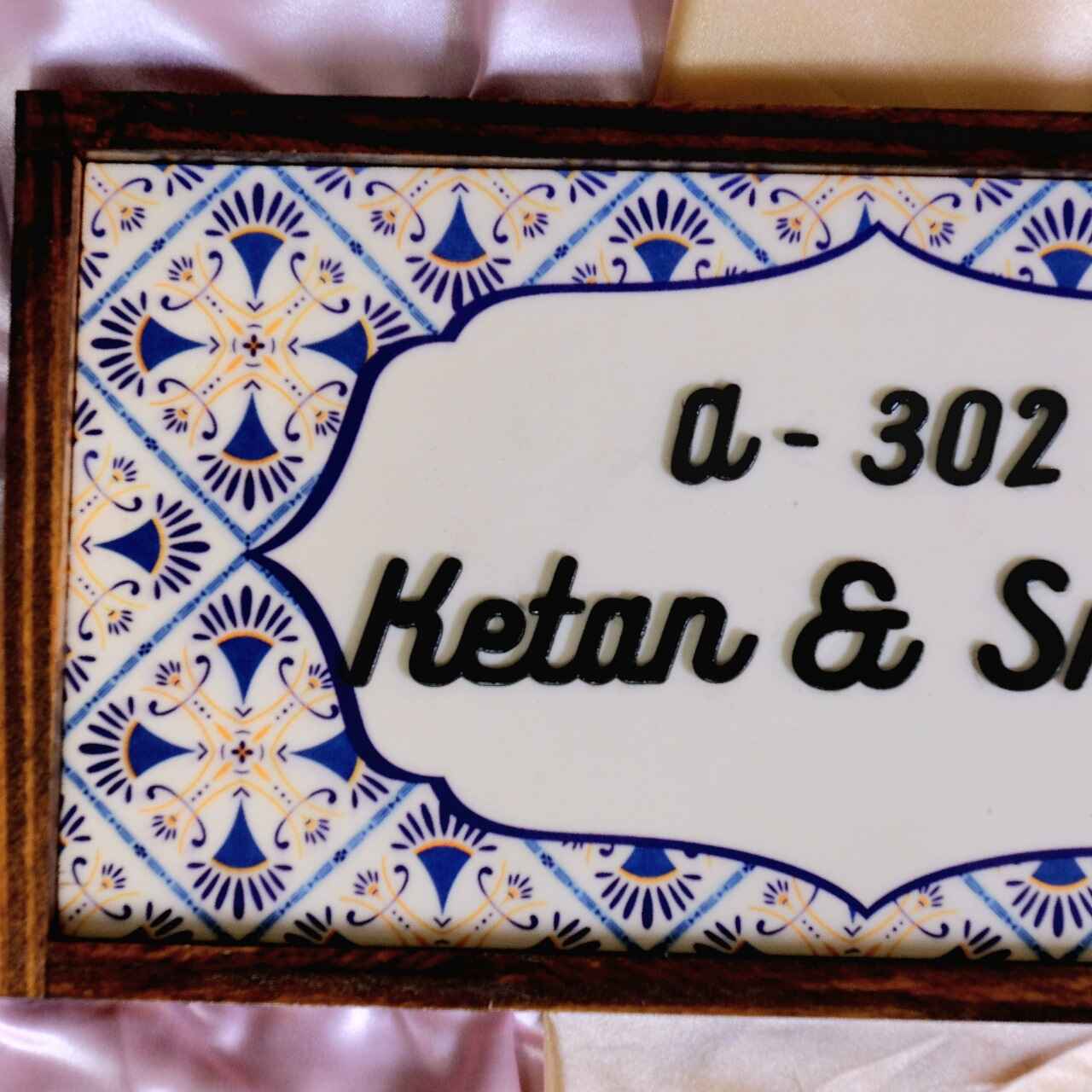 Neelam Nameplate - Blue Hues for Tranquil Spaces