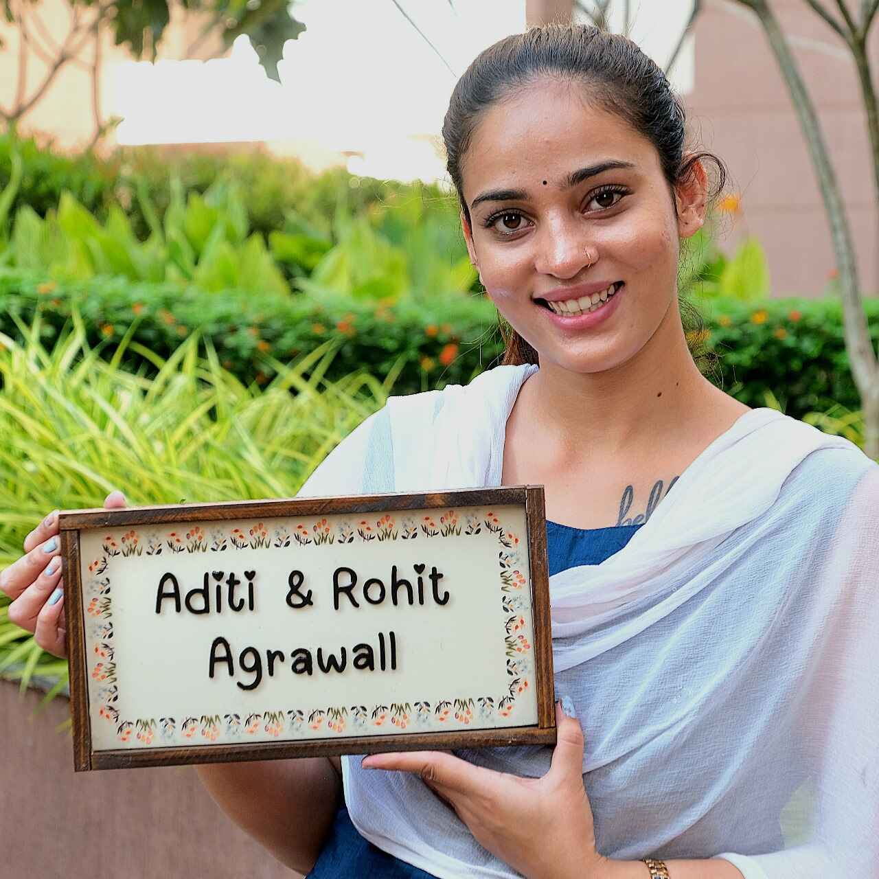 Tarini Nameplate - Vibrant Greens for Refreshing Energy