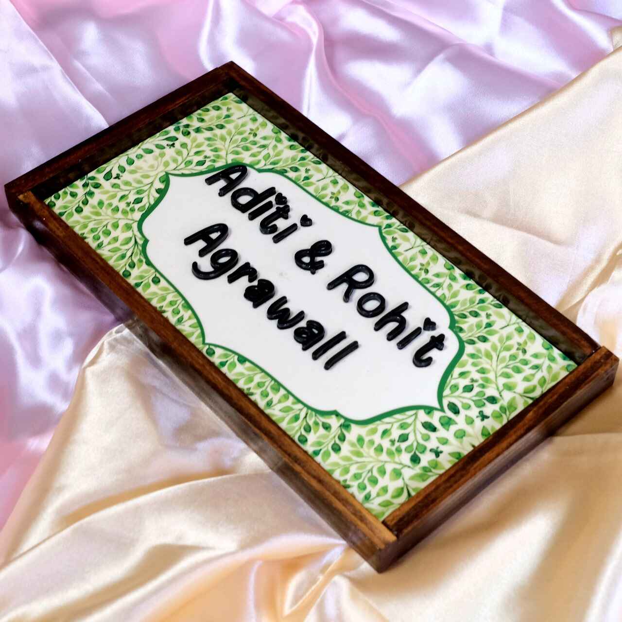 Parijat Nameplate – Blossoming Greens for Tranquil Charm