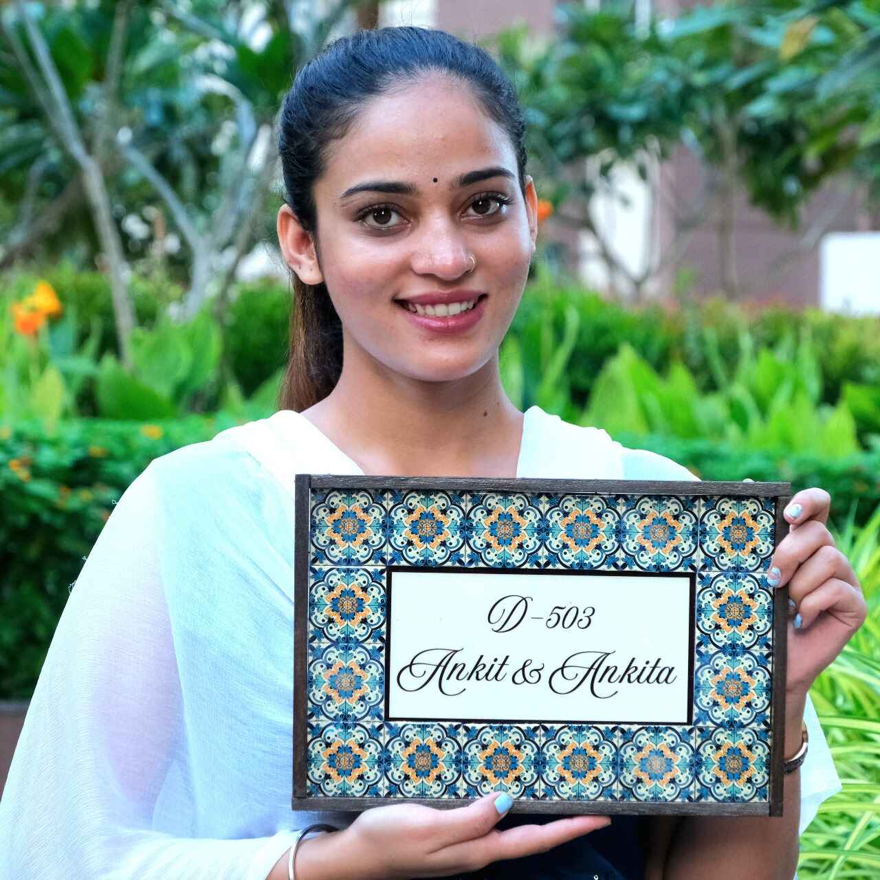 Aakar Nameplate - Geometric Harmony for Modern Homes