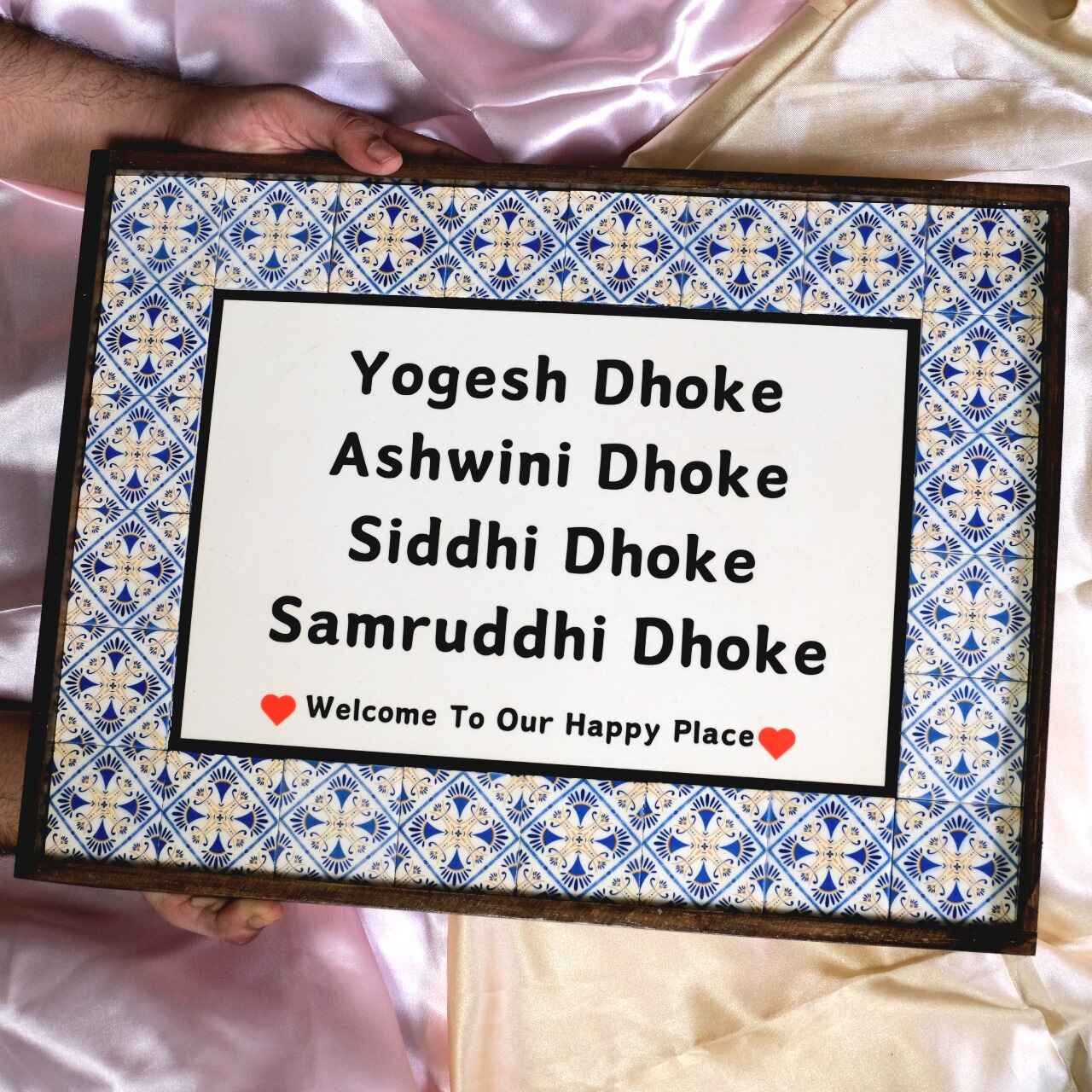Saanjh Nameplate - Captures the beauty of twilight hues
