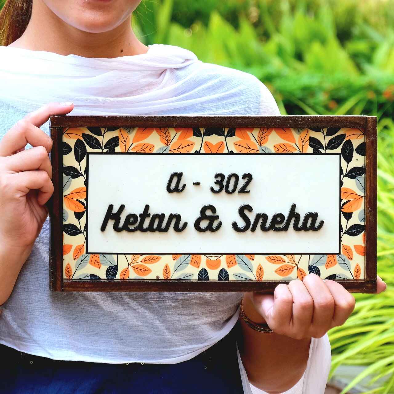 Harvest Nameplate - Nature inspired elegance, earthy vibes