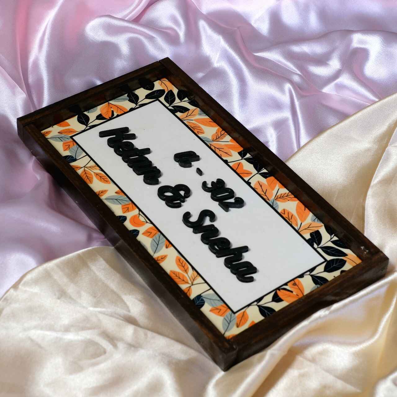Harvest Nameplate - Nature inspired elegance, earthy vibes