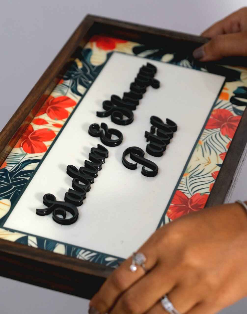 Floral Bliss Nameplate - Soft florals bring serene and inviting feel