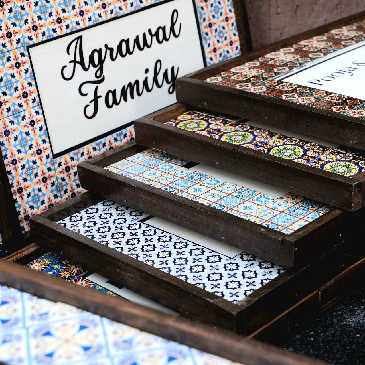 Elegant Blue Nameplate - Sophistication and balance with vibrant hues