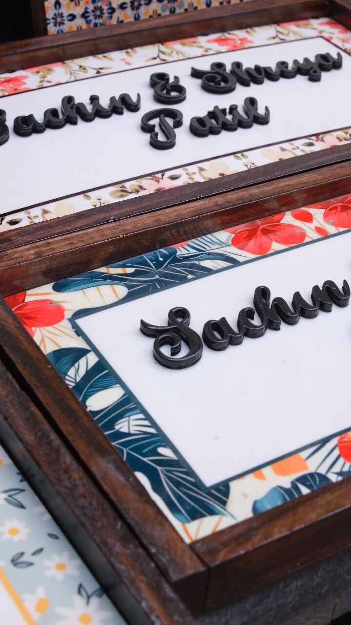 Elegant Blue Nameplate - Sophistication and balance with vibrant hues