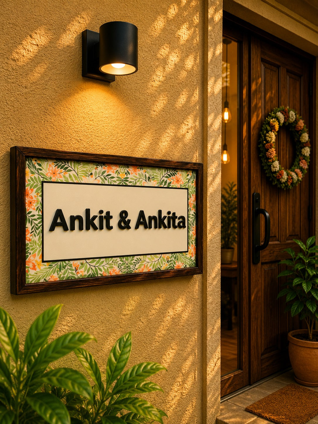 Manan Nameplate - Serene Whites for Peaceful Vibes