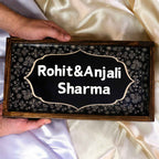 Midnight Bloom Nameplate – Elegance with Floral Grace