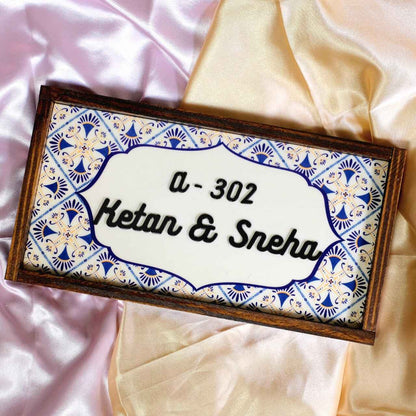 Neelam Nameplate - Blue Hues for Tranquil Spaces