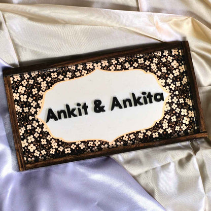 Aabhar Nameplate - Earthy Tones for Rustic Charm