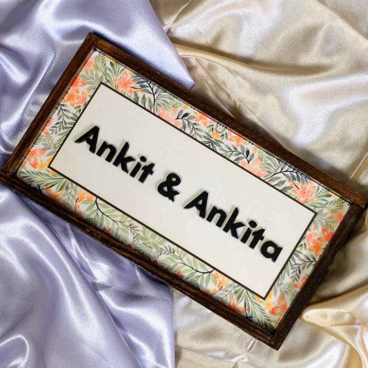 Manan Nameplate - Serene Whites for Peaceful Vibes