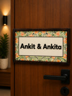 Manan Nameplate - Serene Whites for Peaceful Vibes