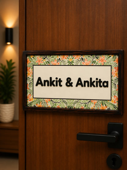 Manan Nameplate - Serene Whites for Peaceful Vibes