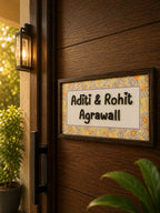 Prisha Nameplate - Floral Delight for Joyful Ambiance