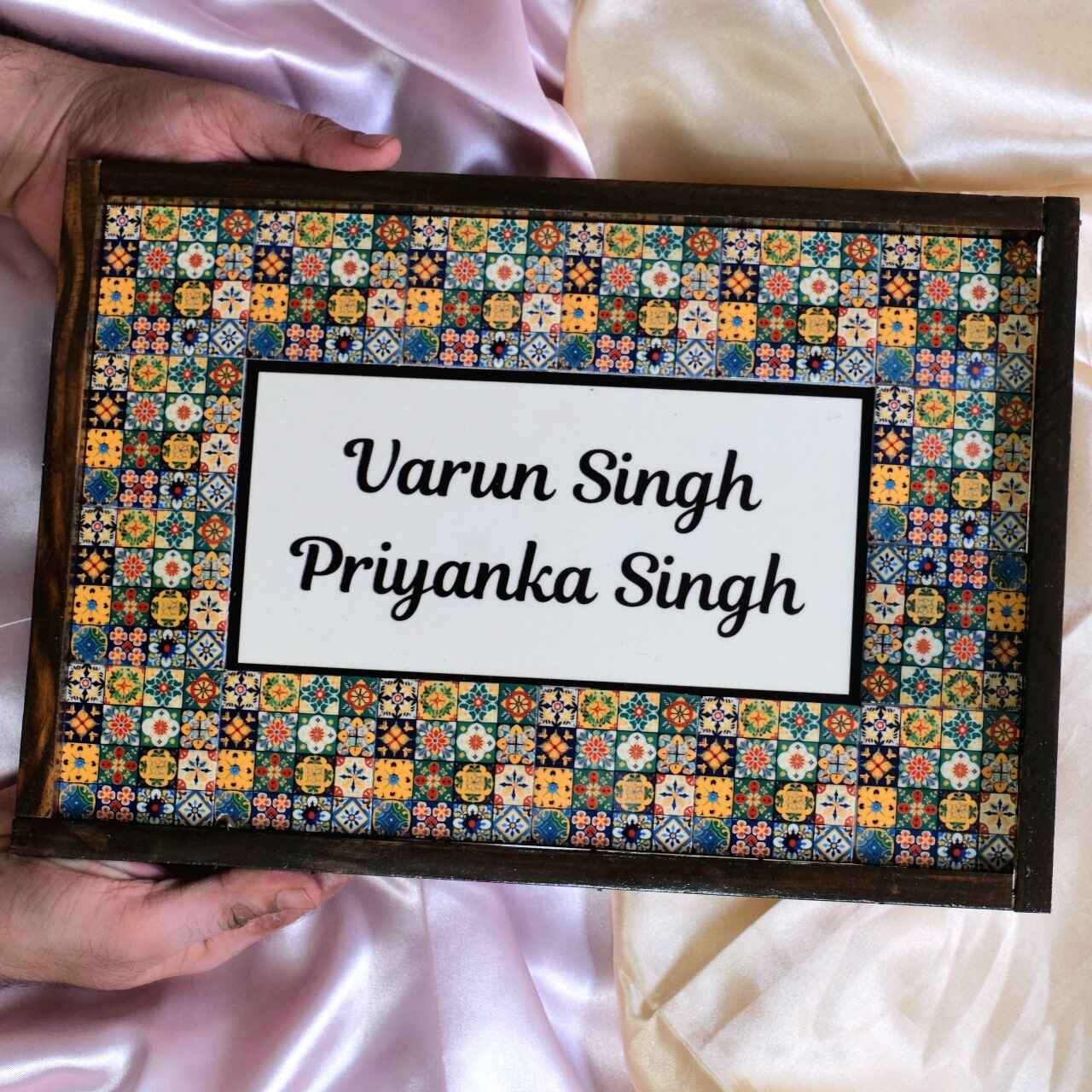 Mosaic Nameplate - Classic mosaic design, vibrant energy