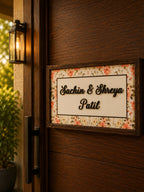 Ishita Nameplate - Elegant Blooms for Subtle Sophistication