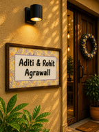 Prisha Nameplate - Floral Delight for Joyful Ambiance