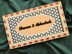 Custom Floral Wooden Nameplate – Yellow & Black Design | 34x20cm