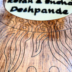 Sungrain Circle — Premium Handfinished Rubberwood Door Nameplate