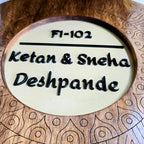Sungrain Circle — Premium Handfinished Rubberwood Door Nameplate