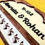 Premium Wooden Customized Door Nameplate – Elegant Handcrafted Design