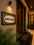 Aabhar Nameplate - Earthy Tones for Rustic Charm