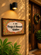 Gulzar Nameplate - Floral Bliss for a Welcoming Vibe