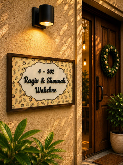 Blossom Nameplate – Nature's Charm for Warm Welcomes