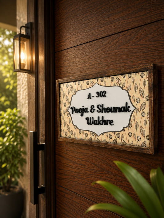 Blossom Nameplate – Nature's Charm for Warm Welcomes
