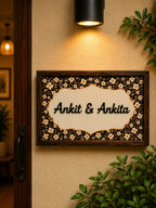 Aabhar Nameplate - Earthy Tones for Rustic Charm