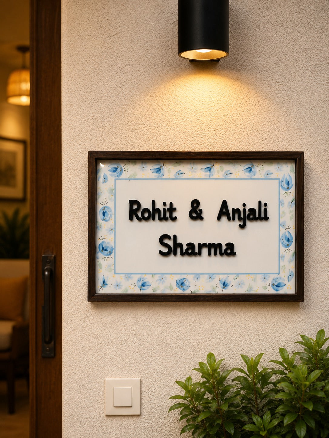 Sacred Touch Nameplate - Hindu mythology brings blessings to your home