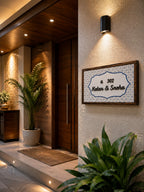 Elegant Blue Nameplate - Sophistication and balance with vibrant hues