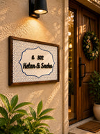 Elegant Blue Nameplate - Sophistication and balance with vibrant hues