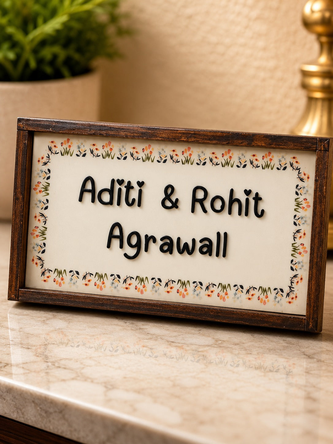 Tarini Nameplate - Vibrant Greens for Refreshing Energy