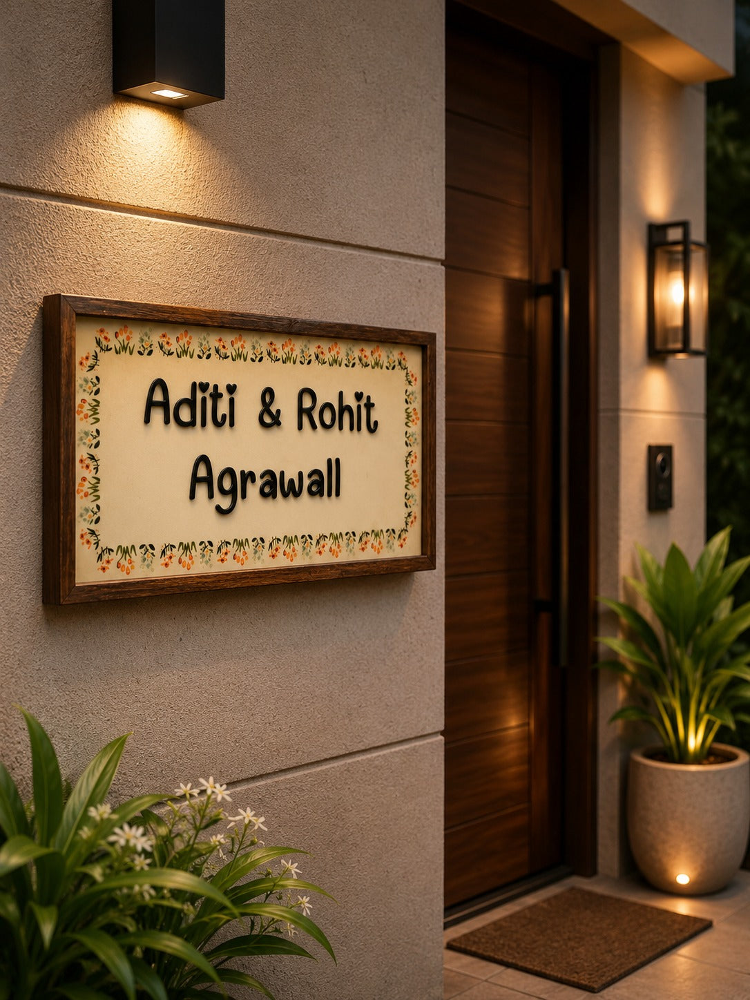 Tarini Nameplate - Vibrant Greens for Refreshing Energy