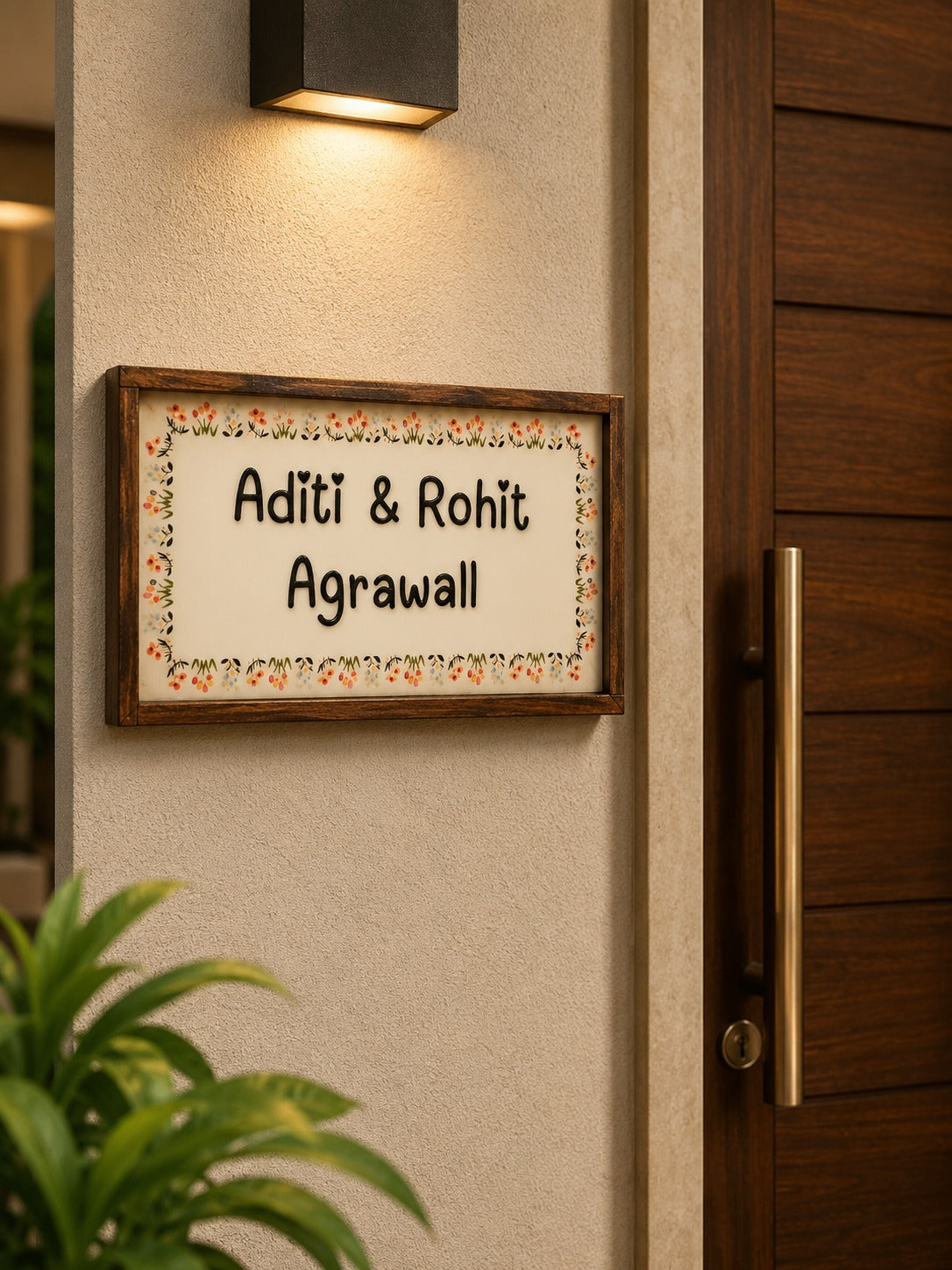 Tarini Nameplate - Vibrant Greens for Refreshing Energy