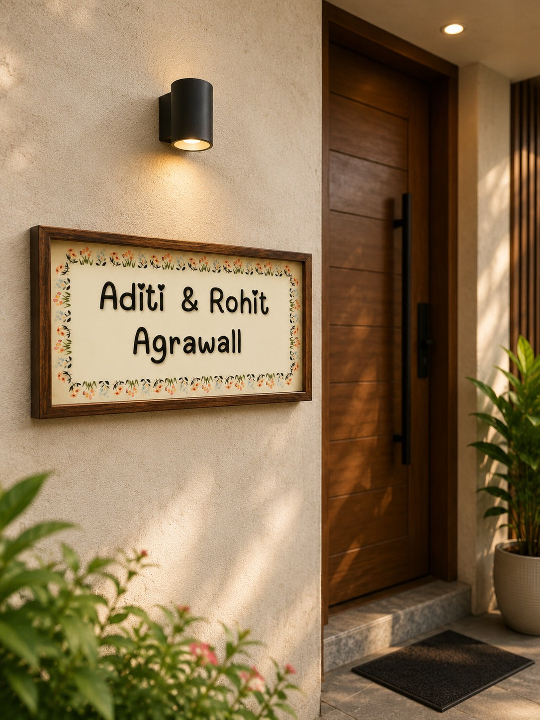 Tarini Nameplate - Vibrant Greens for Refreshing Energy