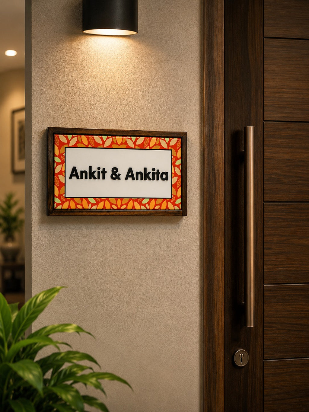 Amber Nameplate - Warmth and positivity in earthy tones