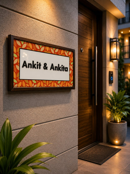 Amber Nameplate - Warmth and positivity in earthy tones