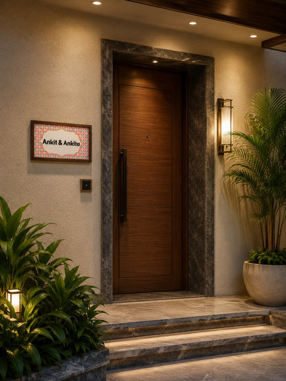 Kavya Nameplate - An artistic expression of beauty