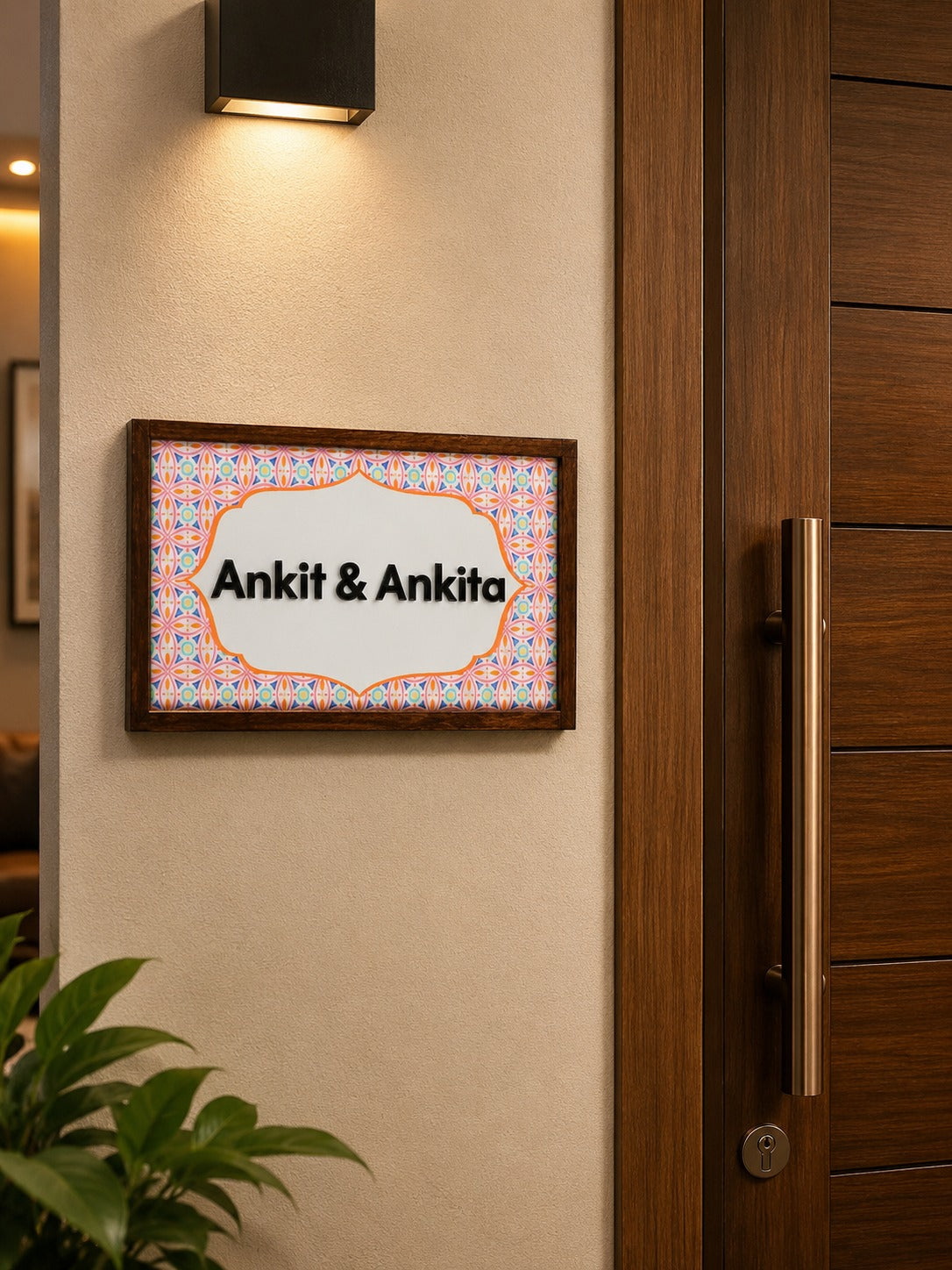 Kavya Nameplate - An artistic expression of beauty