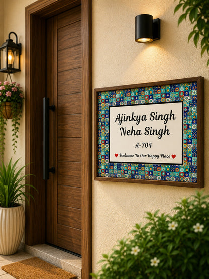 Prithvi Nameplate - Symbolizes nature with vibrant greens