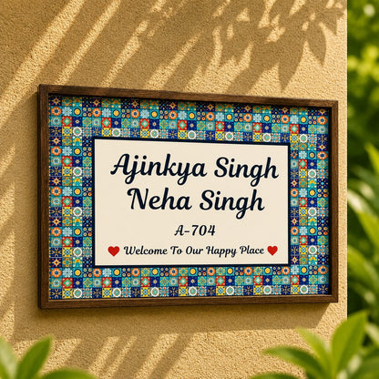 Prithvi Nameplate - Symbolizes nature with vibrant greens