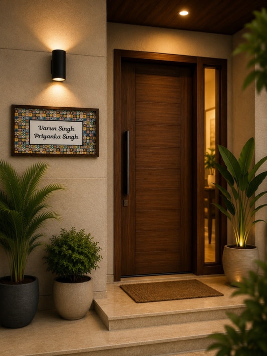 Mosaic Nameplate - Classic mosaic design, vibrant energy