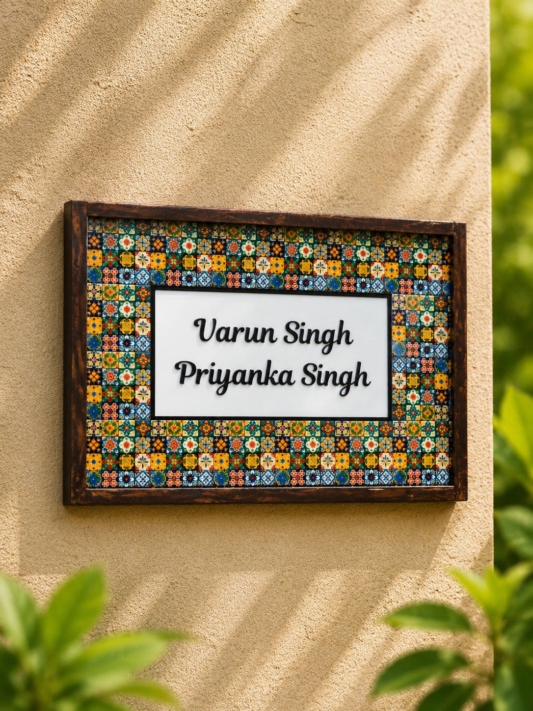 Mosaic Nameplate - Classic mosaic design, vibrant energy