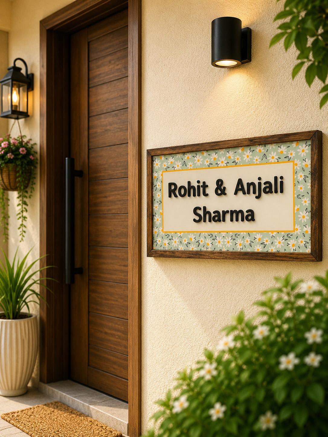 Pankhuri Nameplate – Blooming Blossoms for Joyful Vibes
