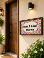 Regal Lotus Nameplate - Lotus patterns symbolize purity and prosperity