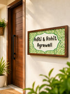 Parijat Nameplate – Blossoming Greens for Tranquil Charm